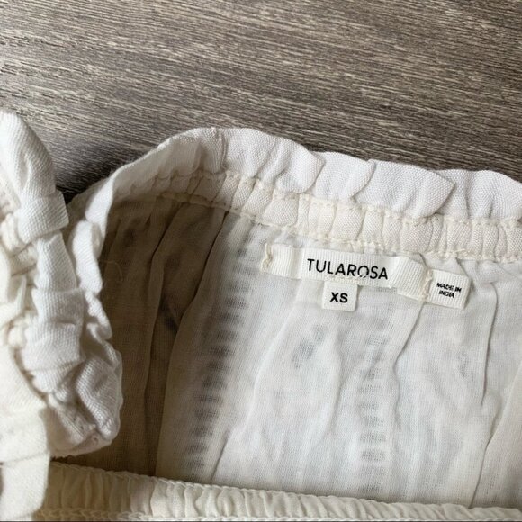 Tularosa Revolve Quinn Mini Dress Off The Shoulder Embroidered Eyelet Size XS - Picture 10 of 16